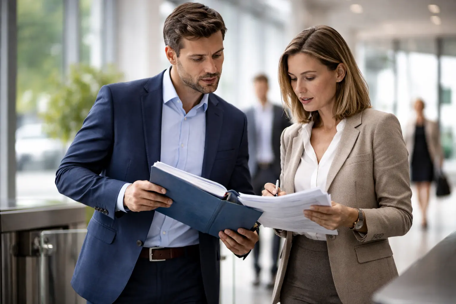 Cцена обсуждения документов в рамках трудового спора о восстановлении на работе.